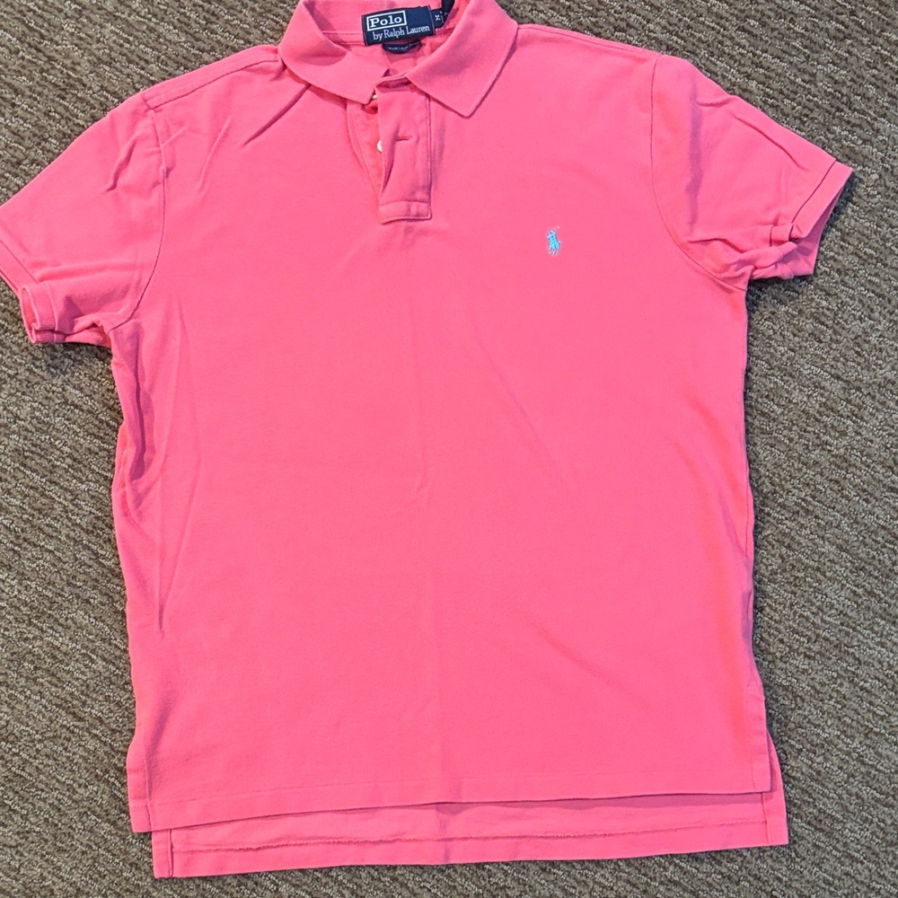 Polo by Ralph Lauren Men's Vibrant Coral Pink Polo Shirt